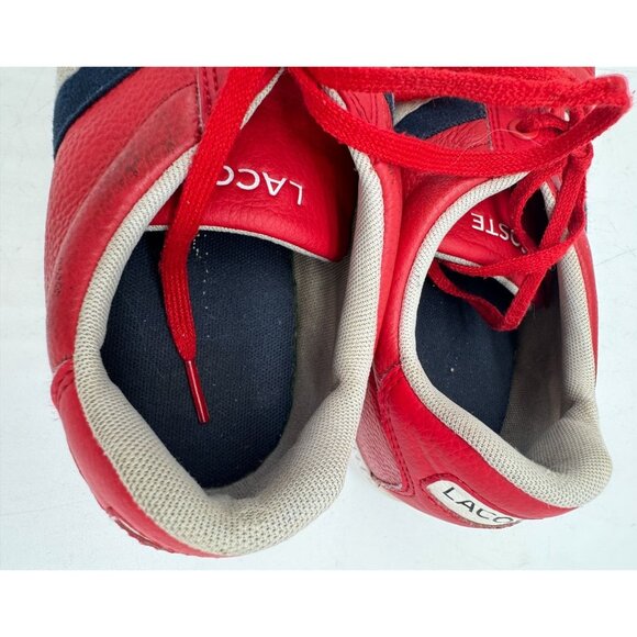 Lacoste Mens Grad Vulc 120 2 P Sneaker Size Red Leather Sneakers Size 8.5 Red - Picture 8 of 13
